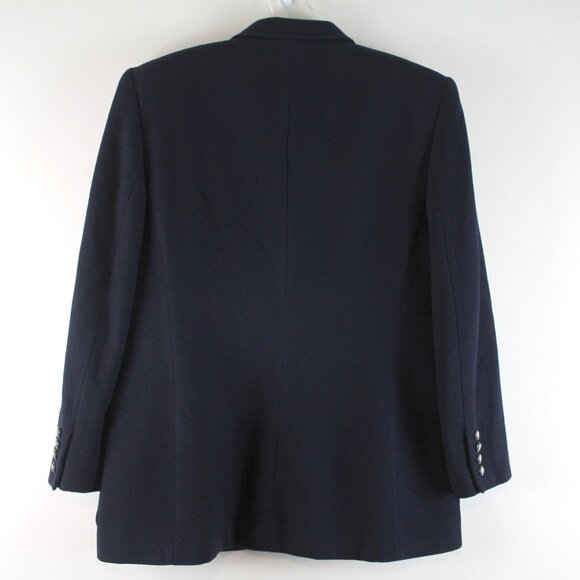Lauren Ralph Lauren Navy Wool Cashmere Equestrian Horse Head Button Blazer 12 - Picture 4 of 9
